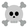 骷髅和交叉腿骨 Emoji ☠ image - Tossface style