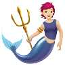 Merperson: Light Skin Tone Emoji 🧜🏻 image - Apple style