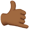 Call Me Hand: Medium-Dark Skin Tone Emoji 🤙🏾 image - Apple style