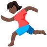 Person Running: Dark Skin Tone Emoji 🏃🏿 image - Facebook Messenger (2016) style