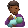 Person Feeding Baby: Medium-Dark Skin Tone Emoji 🧑🏾‍🍼 image - Apple style
