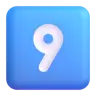 Keycap: 9 Emoji 9️⃣ image - Microsoft 3D Fluent style