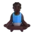 Man In Lotus Position: Dark Skin Tone