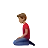 Man Kneeling: Medium Skin Tone