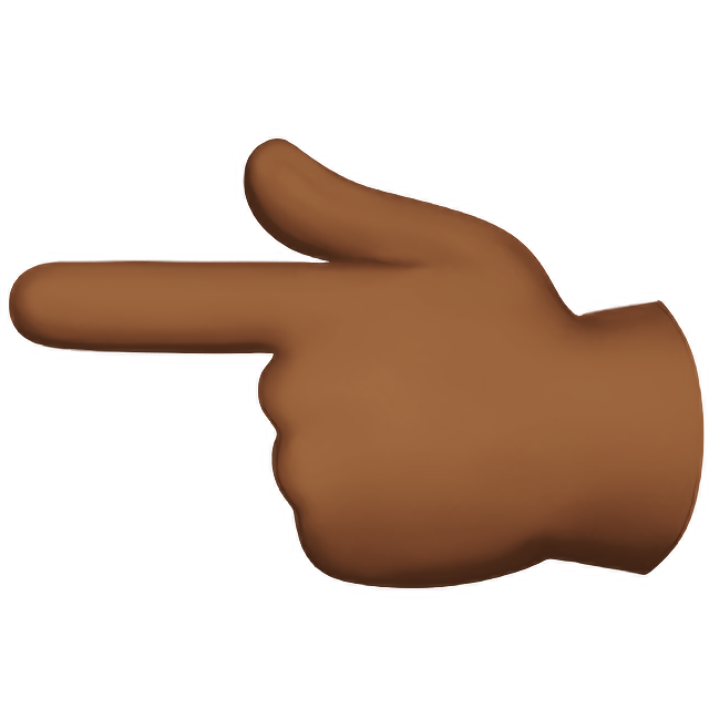 Backhand Index Pointing Left: Medium-Dark Skin Tone