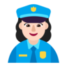 Woman Police Officer: Light Skin Tone Emoji 👮🏻‍♀️ image - Microsoft Classic 2D style