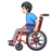 Man In Manual Wheelchair: Light Skin Tone