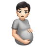 Pregnant Person: Light Skin Tone Emoji 🫄🏻 image - Huawei Harmony OS style