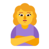 Woman Pouting Emoji 🙎‍♀️ image - Microsoft Classic 2D style
