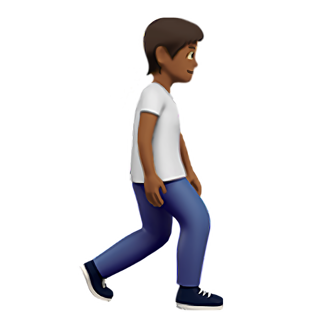 Person Walking Facing Right: Medium-Dark Skin Tone