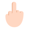 Middle Finger: Light Skin Tone Emoji 🖕🏻 image - Microsoft Classic 2D style