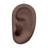 Ear: Dark Skin Tone Emoji 👂🏿 image - Samsung style