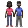 Woman And Man Holding Hands: Dark Skin Tone Emoji 👫🏿 image - Huawei Harmony OS style