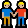 Men Holding Hands: Medium-Light Skin Tone Emoji 👬🏼 image - Microsoft Windows 10 Segoe UI Emoji style