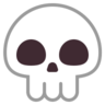 头骨 Emoji 💀 image - Microsoft Classic 2D style