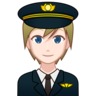 Pilot: Light Skin Tone Emoji 🧑🏻‍✈️ image - Emojidex style