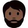 Person: Dark Skin Tone, Beard Emoji 🧔🏿 image - Twitter / X (Twemoji) style