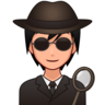 Detective: Medium-Light Skin Tone Emoji 🕵🏼 image - Emojidex style