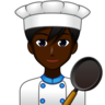 Man Cook: Dark Skin Tone Emoji 👨🏿‍🍳 image - Emojidex style