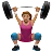 Woman Lifting Weights: Medium Skin Tone