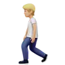 Person Walking: Medium-Light Skin Tone Emoji 🚶🏼 image - Apple style