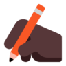 Writing Hand: Dark Skin Tone Emoji ✍🏿 image - Microsoft Classic 2D style