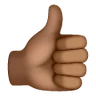 Thumbs Up: Medium-Dark Skin Tone Emoji 👍🏾 image - Samsung style