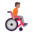 Person In Manual Wheelchair Facing Right: Medium Skin Tone