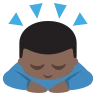 Person Bowing: Dark Skin Tone Emoji 🙇🏿 image - EmojiTwo style