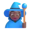 Woman Mage: Medium-Dark Skin Tone Emoji 🧙🏾‍♀️ image - Microsoft 3D Fluent style
