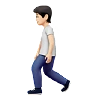 Person Walking: Light Skin Tone Emoji 🚶🏻 image - Apple style