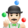 Man Juggling: Light Skin Tone Emoji 🤹🏻‍♂️ image - Apple style