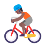 Person Biking: Medium-Dark Skin Tone Emoji 🚴🏾 image - Microsoft Classic 2D style