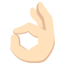 Ok Hand: Light Skin Tone Emoji 👌🏻 image - EmojiTwo style
