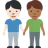 Men Holding Hands: Light Skin Tone, Medium-Dark Skin Tone