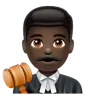Man Judge: Dark Skin Tone Emoji 👨🏿‍⚖️ image - WhatsApp style