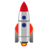 Fusée vers le haut 🙭 image - Emojidex style