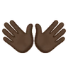 Open Hands: Dark Skin Tone Emoji 👐🏿 image - Huawei Harmony OS style