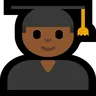Man Student: Medium-Dark Skin Tone Emoji 👨🏾‍🎓 image - Microsoft Windows 10 Segoe UI Emoji style