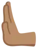 Leftwards Pushing Hand: Medium Skin Tone Emoji 🫷🏽 image - Google Noto Color style