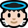 Baby Angel: Light Skin Tone Emoji 👼🏻 image - Microsoft Windows 10 Segoe UI Emoji style