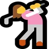 Woman Golfing Emoji 🏌️‍♀️ image - Microsoft Windows 10 Segoe UI Emoji style