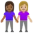 Woman And Man Holding Hands: Medium-Light Skin Tone, Medium-Dark Skin Tone
