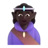 Woman Elf: Dark Skin Tone Emoji 🧝🏿‍♀️ image - Microsoft 3D Fluent style