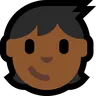 Child: Medium-Dark Skin Tone Emoji 🧒🏾 image - Microsoft Windows 10 Segoe UI Emoji style