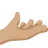 Palm Up Hand: Medium Skin Tone