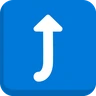 Эмодзи Стрелка, направленная вправо, затем изогнутая вверх ⤴ image - Skype style
