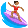 Person Surfing: Medium Skin Tone Emoji 🏄🏽 image - Facebook Messenger (2016) style