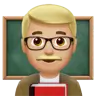 Man Teacher: Medium-Light Skin Tone Emoji 👨🏼‍🏫 image - Apple style