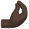 Pinched Fingers: Dark Skin Tone Emoji 🤌🏿 image - Apple style